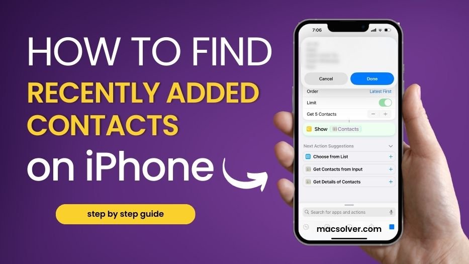 How to Find Recently Added Contacts on iPhone